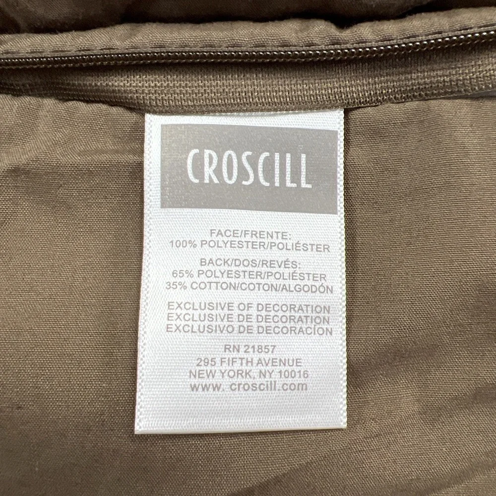 Croscill Southwestern Queen Pillow Shams Multicolor Textured Chenille (24